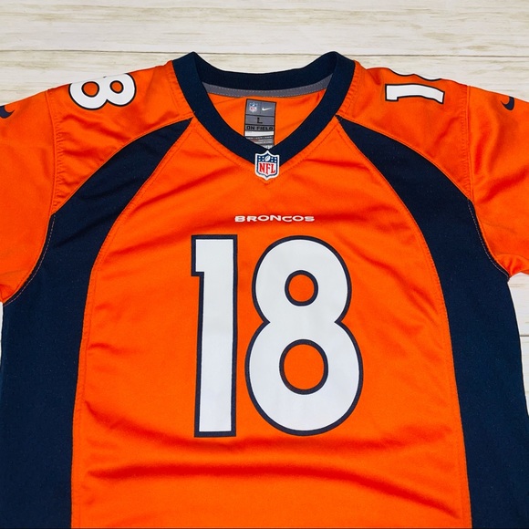 π΄SOLDπ΄Nike Peyton Manning Broncos jersey youth Sz L π₯ - Picture 3 of 7
